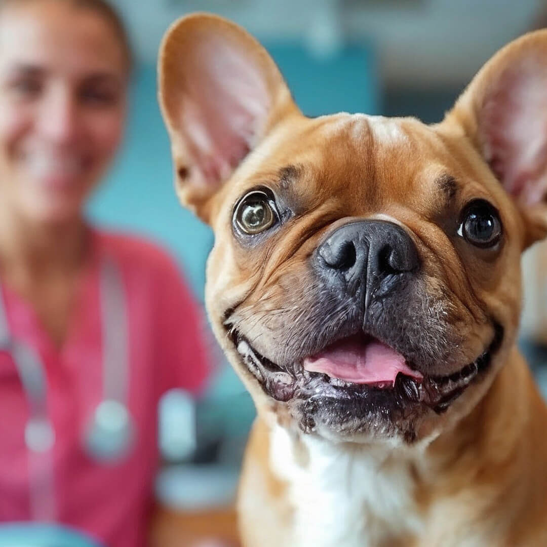 dog at vet